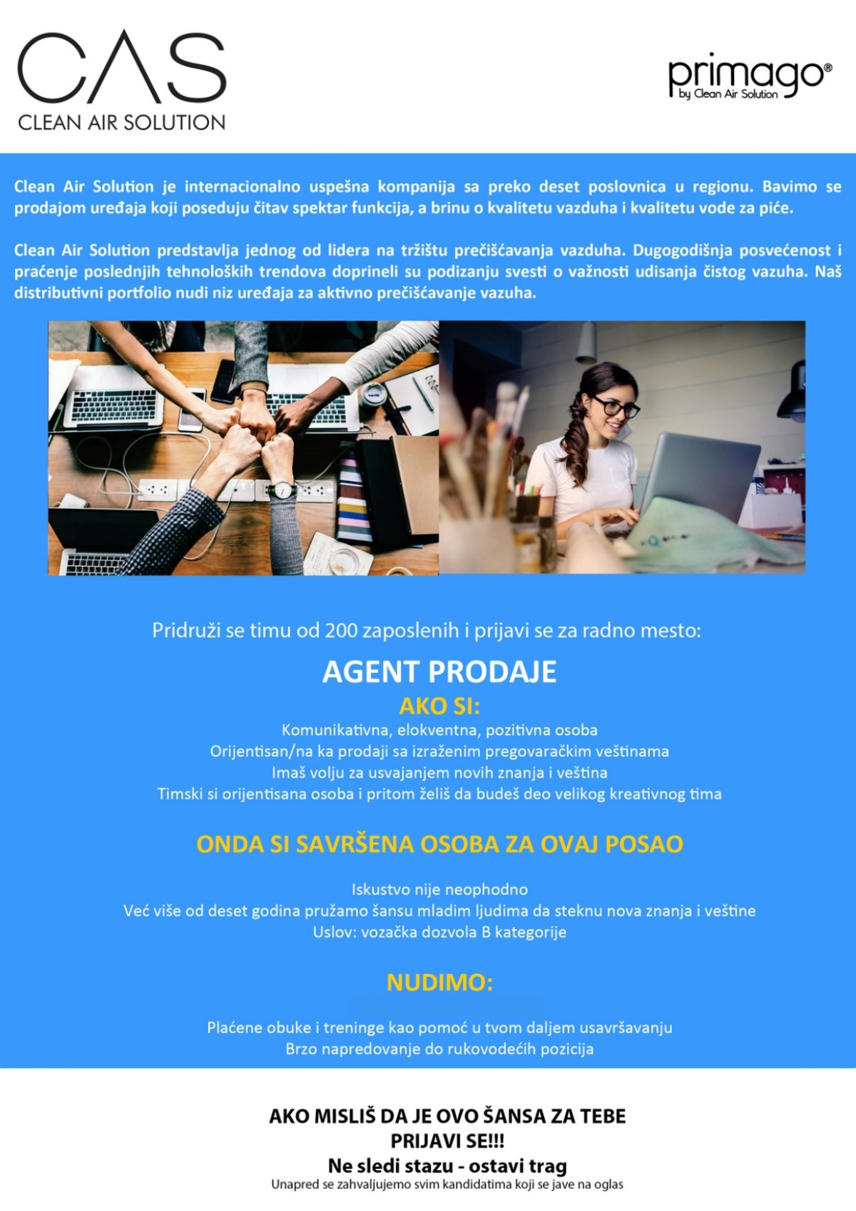 Agent prodaje Clean Air Solution